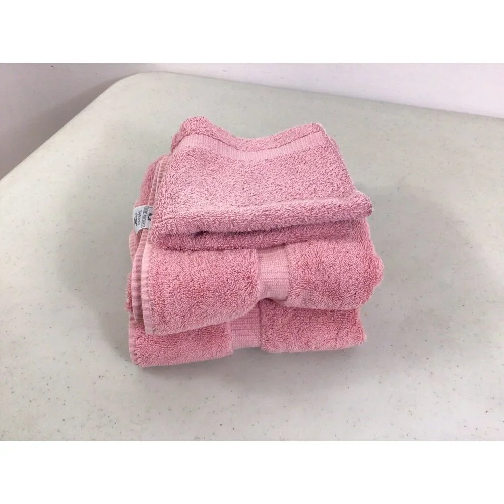 Vintage Cannon Pink Towel Set of Three